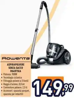 Unieuro Rowenta ASPIRAPOLVERE SENZA SACCO R04875EA offerta
