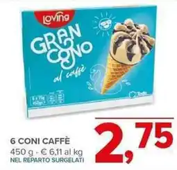 Todis 6 coni caffè offerta