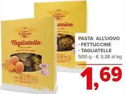 Todis Pasta all'uovo fettuccine tagliatelle offerta