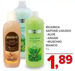 Todis Ricarica sapone liquido aloe argan muschio bianco offerta