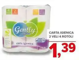 Todis Carta igienica 2 veli 4 rotoli offerta
