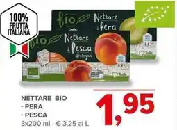 Todis Nettare bio pera pesca offerta