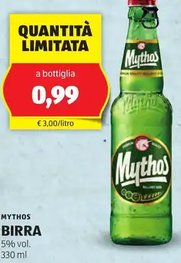 ALDI MYTHOS birra 5% vol. offerta