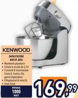 Unieuro KENWOOD IMPASTATORE KHC29.AOSI offerta