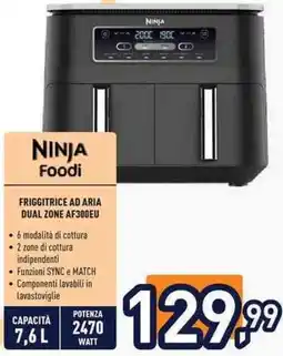 Unieuro NINJA Foodi FRIGGITRICE AD ARIA DUAL ZONE AF300EU offerta