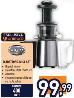 Unieuro ESCLUSIVA Unieuro ESTRATTORE JUICE ART offerta