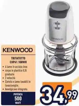 Unieuro KENWOOD TRITATUTTO CHP61.100WH offerta