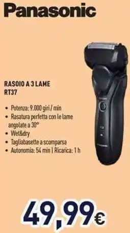 Unieuro Panasonic RASOIO A 3 LAME RT37 offerta