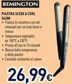 Unieuro REMINGTON PIASTRA SLEEK & CURL S6500 offerta