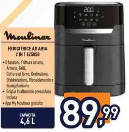 Unieuro Moulinex FRIGGITRICE AD ARIA 2 IN 1 EZ5058 offerta