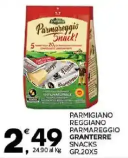 Despar Parmigiano reggiano parmareggio granterre snacks offerta