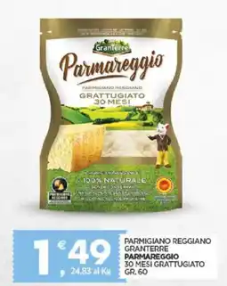 Despar Parmigiano reggiano granterre parmareggio 30 mesi grattugiato offerta