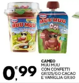 Despar Cameo muu muu con confetti gr.125/go cacao e vaniglia offerta