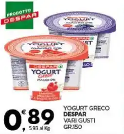 Despar Yogurt greco despar vari gusti offerta