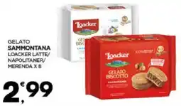Despar Gelato sammontana loacker latte/ napolitaner/ merenda x 8 offerta