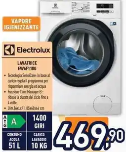 Unieuro Electrolux LAVATRICE EW6F110G offerta