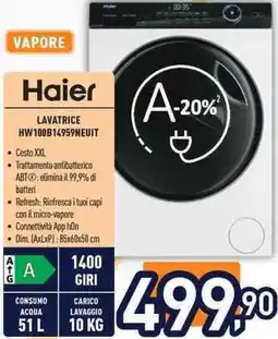 Unieuro Haier LAVATRICE HW100B14959NEUIT offerta