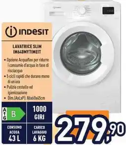 Unieuro INDESIT LAVATRICE SLIM IM640MYTIMEIT offerta