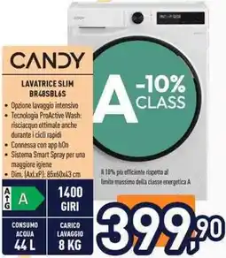 Unieuro CANDY LAVATRICE SLIM BR48SBL6S offerta