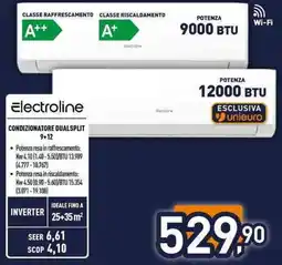 Unieuro Electroline CONDIZIONATORE DUALSPLIT 9+12 offerta