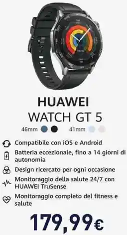 Unieuro HUAWEI WATCH GT 5 offerta