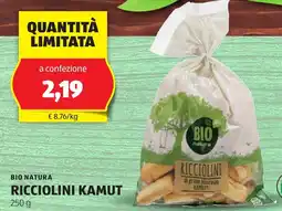 ALDI BIO NATURA ricciolini kamut offerta