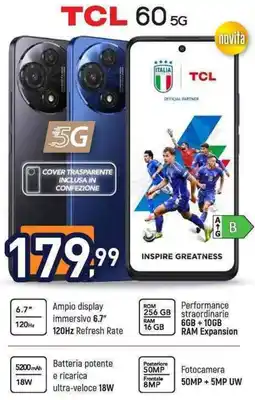 Unieuro TCL 60 5G offerta