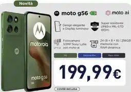 Unieuro Novità moto g56 offerta