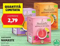 ALDI POMPADOUR NAMASTE gusti vari 15 bustine offerta