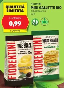 ALDI FIORENTINI Mini gallette bio olio/rosmarino offerta