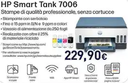 Unieuro HP Smart Tank 7006 offerta