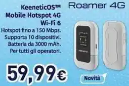 Unieuro Keeneticos Mobile Hotspot 4G Wi-Fi 6 offerta