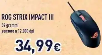 Unieuro ROG STRIX IMPACT III offerta