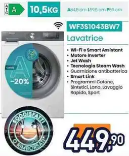 Unieuro WF3S1043BW7 Lavatrice offerta