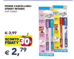 Esselunga PENNE CANCELLABILI SPINNY MITAMA offerta