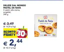 Esselunga DELIZIE DAL MONDO PASTEL DE NATA offerta