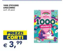 Esselunga 1000 STICKERS UNICORNO offerta