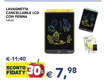 Esselunga LAVAGNETTA CANCELLABILE LCD CON PENNA offerta