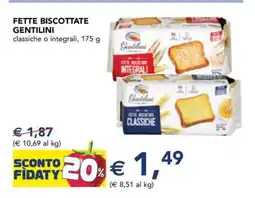 Esselunga Fette Biscottate Gentilini offerta