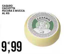 Vantaggio Cash&Carry Casaro caciotta pecora e mucca offerta