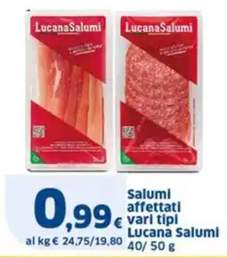 Sigma Salumi affettati vari tipi Lucana Salumi offerta
