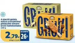 Sigma 4 stecchi gelato mitico croccantino/ pistacchio sincero Gruvi Sammontana offerta