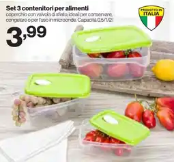 In'S Mercato Set 3 contenitori per alimenti offerta