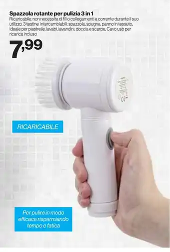 In'S Mercato Spazzola rotante per pulizia 3 in 1 offerta