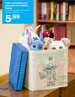 In'S Mercato Cubo contenitore con coperchio Lilo & Stitch Disney offerta