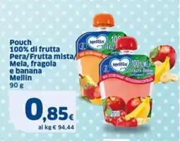 Sigma Pouch 100% di frutta Pera/Frutta mista/ Mela, fragola e banana Mellin offerta