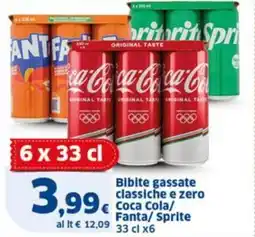 Sigma Bibite gassate classiche e zero Coca Cola/ Fanta/ Sprite offerta