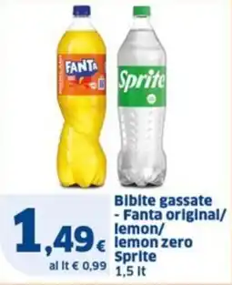 Sigma Bibite gassate - Fanta original/ lemon/ lemon zero Sprite offerta
