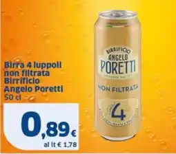 Sigma Birra 4 luppoli non filtrata Birrificio Angelo Poretti offerta