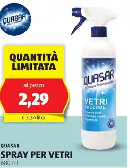 ALDI QUASAR spray per vetri offerta